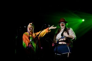 Scamp & Shorty perform in the A-Line Variety Show 2020. Photo by April MacDonald Killins.