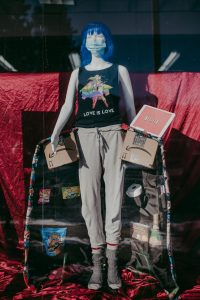 COVIDCOMFORT2021 by Jennifer Lee Arsenault, Skirt Design Competition 2021. Photo by April MacDonald Killins.