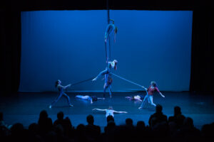 Fragmented Journeys performing in emBODYment. SkirtsAfire 2023. Photo by April MacDonald Killins.